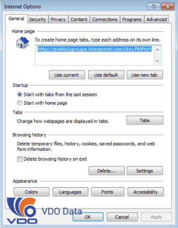Xóa bộ nhớ cache trên Internet Explorer