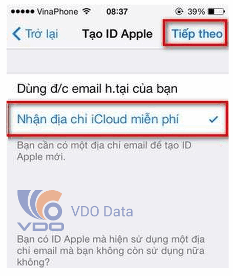 tạo id apple trên iPhone, iPad