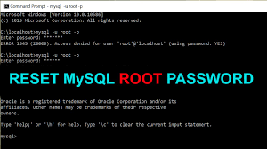 Cách đơn giản để khôi phục mật khẩu root mysql