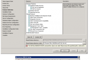 Cách khắc phục lỗi The INSTALLSHAREDDIR command line value was not specified