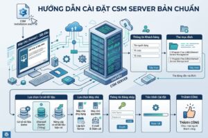 Chạy cài đặt csm server bản chuẩn