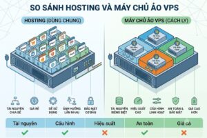 Giúp bạn phân biệt giữa hosting và máy chủ ảo vps