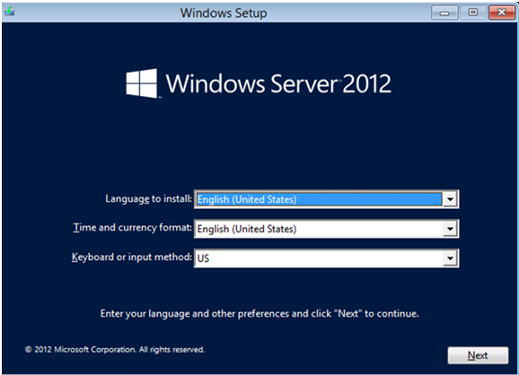 Cài đặt Windows server 2012 bằng phần mềm VMWare