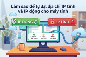 Làm sao để tự đặt địa chỉ IP tĩnh và IP động cho máy tính