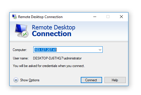 Hướng dẫn truy cập vào VPS Windows thông qua Remote Desktop - VDO DATA