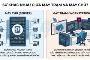 Sự khác nhau giữa máy trạm và máy chủ?