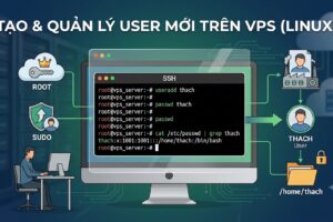 Hướng dẫn cách tạo và quản lý một user mới  trong VPS