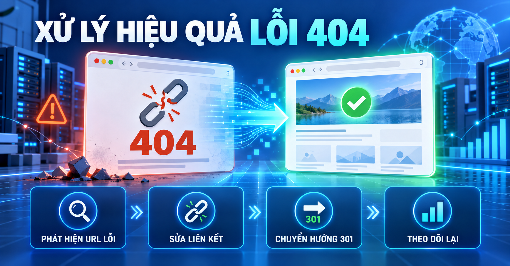 Cách Xử lý hiệu quả lỗi 404