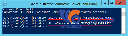 Khởi động/tắt dịch vụ SQL Server từ PowerShell