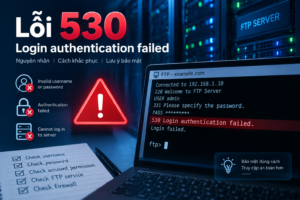 Lỗi 530 Login authentication failed và cách khắc phục nhanh nhất