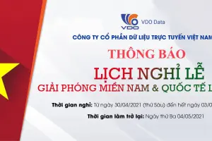 VDO THÔNG BÁO LỊCH NGHỈ LỄ 30/4 VÀ 1/5/2021