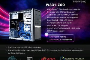 Máy trạm GIGABYTE W331-Z00 chip AMD Radeon PRO W6000